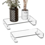 Acrylic Tray Pedestal Stand Bathroom Cor, Crystal Clear Display Risers Kitc.... Fixed Price $25.76.