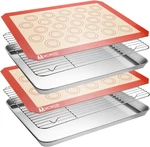 Mcirco 6 Piece Stainless Steel Baking Sheet With Rack Silicone Mat. Fixed Price $64.77.