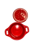 Staub La Cocotte Mini Ceramic Bakeware Set Red Multi Piece Dutch Oven France. Fixed Price $62.50.