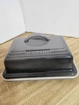 Le Creuset Stoneware European Covered Butter Dish Lid Oyster Grey Flint Heritage. Fixed Price $52.00.