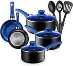 Chef's Star Pots And Pans Kitchen Cookware Assorted Sizes, 1 Set, Blue. Fixed Price $85.29.
