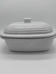 Pampered Chef White Dutch Oven Roaster Made In Usa 3.1 Quart #5091. Fixed Price $36.50.