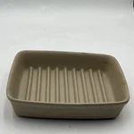 The Pampered Chef Baking Pan Rectangle 9 X 6.75 Ridged Dish Stoneware 2184 Usa. Fixed Price $22.99.