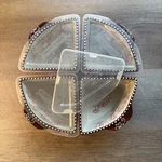 #temp-tations By Tara Red & White Floral Lace Dishes W/lids PPPHF792004 New. Fixed Price $44.00.