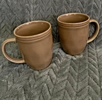 Set 2 Rachael Ray Double Ridge Coffee Cups Mugs Mushroom Stoneware Cucina. Fixed Price $27.95.