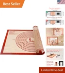 Elegant Red Silicone Baking Mat 28'' X 20'' - Perfect For All Your Needs. Fixed Price $16.99.