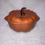 Staub Glazed Ceramic 16 Oz Mini Pumpkin Cocotte Burnt Orange Lid 0.5 Qt New. Fixed Price $24.98.