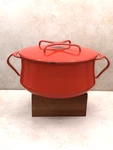 Vintage Dansk Kobenstyle Design 2QT Red Casserole W/lid/trivet Ihq Denmark 1960S. Fixed Price $39.94.