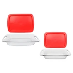 Pyrex C-232 2QT Easy Grab Glass Baking Dish And C-233 3QT. Fixed Price $50.99.