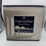 Corningware French White 10 Pc Bakeware Set New Open Box No Chips. Fixed Price $80.00.