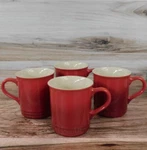 Le Creuset Stoneware 14 Ounce Of Mugs, Cerise Red -. Fixed Price $65.95.