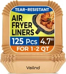 125PCS Inch Air Fryer Disposable Liners, Qt 4.7"SQUARE, Natural. Fixed Price $25.75.