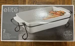 Gibson Elite 2 Piece Stoneware Bakeware With Metal Rack Brand. Fixed Price $34.99.