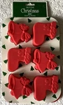 Ganz Silicone Christmas Baking Mold Red Bells Stockings Shapes Crafts Quality. Fixed Price $8.50.