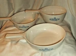Corning Blue Cornflower Pans P81B P82B P83B No Lids. Fixed Price $29.74.