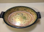 Temptations Ovenware Old World Confetti Blue / Green 1.5 Qt Casserole Dish. Fixed Price $21.99.