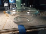 Vintage Pyrex #024 Clear Glass Quart Casserole Bowl With Lid 624-C -usa. Fixed Price $15.00.