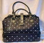 Temp-tations Bakeware Black Polka Dot Thermal Tote Bag 2 Qt Square Dish Trivet. Fixed Price $89.99.