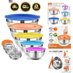 Mixing Bowls With Lids Set - 5 Pcs Stainless Steel 3 Grater.... Fixed Price $57.67.