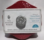Pioneer Woman Red Snowflake Mini Cocotte With Lid New 2-PIECE Set. Fixed Price $13.29.