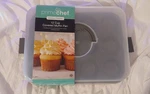 New Sealed Prime Chef Covered 12 Cup Muffin Pan Non Stick Coating Dishwasher Ok. Fixed Price $22.50.