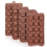 Silicone Mold Set 4 Pcs, Non Stick Baking Chocolate Candy Tools, Brown. Fixed Price $19.98.