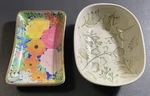 Creative Coop Stoneware Plate Oval + Small Trinket Dish. Fixed Price $7.25.
