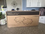 Set Of Pampered Chef Tortilla Taco Shell Stoneware Baker Usa #2151 #1386. Fixed Price $15.00.