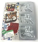 Wilton Mini Locomotive Cake Muffin Jello Pan Package 1993 6 Mold. Fixed Price $15.44.