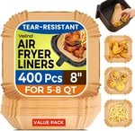 400 Pcs Air Fryer Liners Disposable, 8" Square Heavy-duty Parchment Paper For 5-. Fixed Price $45.27.