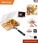Portable Stainless Steel Bbq Grill Basket - Ideal For Camping & Outdoor Cooking. Fixed Price $40.50.