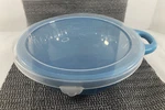 Mad Hungry Everything Mixing Bowl Glazed Blue W/lid. Discontinued. Hard To Find.. Fixed Price $15.00.