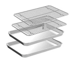 Quarter Pan With Cooling Rack Set 2 Baking Sheets + Ba... Fast Usa Ship. Fixed Price $28.95.