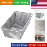 1145LF Bakeware Aluminized Steel 1.25 Lb Loaf Pan, Medium, Silver. Fixed Price $38.14.