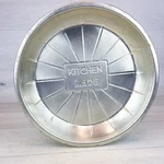 Vintage Kitchen Made Aluminum Pie Pan 9 W/ 16 Slice Guide Indent Marking. Fixed Price $23.99.
