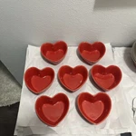 Fresh Decor Valentines Red Heart Ramekins Small Lot Of 7 2 Nwt. Fixed Price $19.99.