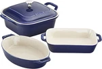 Ceramics Baking Dish Set, 4 Pc, Dark Blue. Fixed Price $208.10.