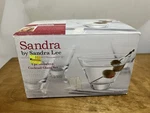 Sandra By Lee 4 Pc Steamless Cocktail Glass Set New Box Vintage Kmart. Fixed Price $22.99.