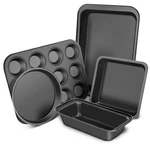 Casaculina Baking Pans Set, 5-PIECE Nonstick Bakeware Sets Pieces, Black. Fixed Price $33.11.