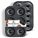 Hongbake Donut Pan For Baking, Upgraded Deepened 11X7.5X1.18"*2, Black. Fixed Price $24.61.