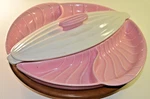 Vintage Mid-century Calif Enchanto 103 Chips & Dip Dish W/lazy Susan. Fixed Price $59.00.