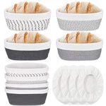 4 Pcs 10 Inch Bread Proofing Basket Set Cotton Rope Oval Banneton Sour.... Fixed Price $41.66.