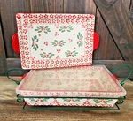 Temptations Peppermint Holly Baker Wire Rack Swerving Platter Holiday. Fixed Price $62.99.