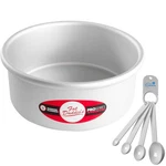 Fat Daddios Round Cake Pan 7X3 Inch Silver Measuring Spoon Set Baking. Fixed Price $29.47.