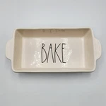 Rae Dunn Artisan Collection "bake" White Glazed Ceramic Baking Dish Up To 400 F. Fixed Price $9.74.