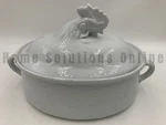 Williams Sonoma Apilco Porcelain Chicken Covered Casserole Dish White #4513B. Fixed Price $247.51.