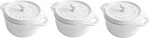Staub Ceramics Dutch Oven 3-PIECE Mini Round Cocotte, White. Fixed Price $102.49.
