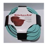 Kitchenaid 5-PIECE Plastic Nesting Mixing Bowl Set Pour Spout Non-slip Blue. Fixed Price $47.00.