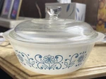 Vintage Glasbake Milk Casserole Bowl Qt J510 Rare Pattern - Collectible. Fixed Price $11.99.