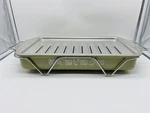 Vintage Nordic Ware 9" X 14" Lasagna Pan With Rack And Trivet Avocado Green. Fixed Price $31.99.